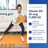 Back view of Pure Encapsulations Vitamin D3 Supplement packaging