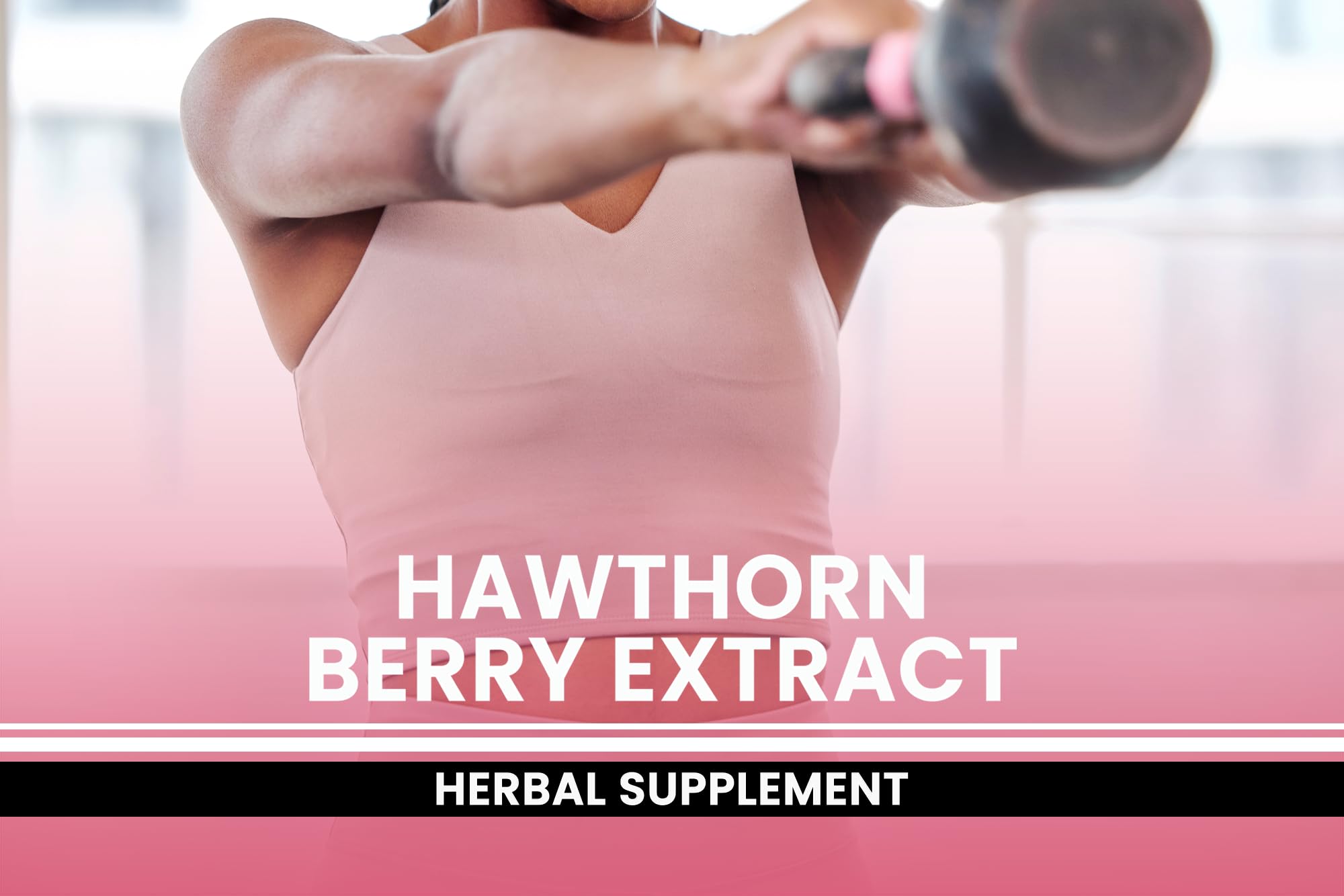 Back view of PURE ORIGINAL INGREDIENTS Hawthorn Berry Extract Capsules bottle