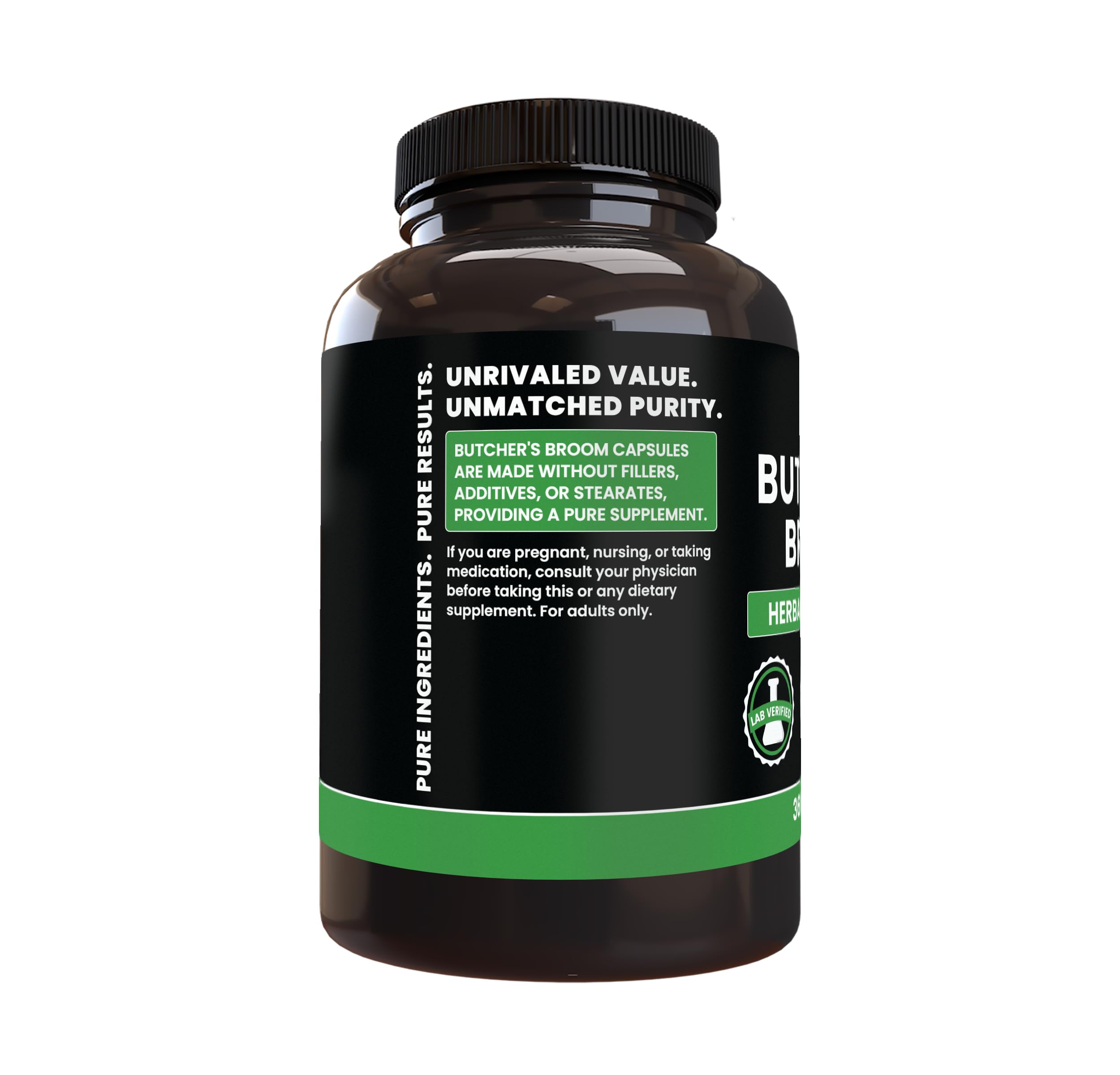Back view of PURE ORIGINAL INGREDIENTS Magnesium Supplement 249g packaging