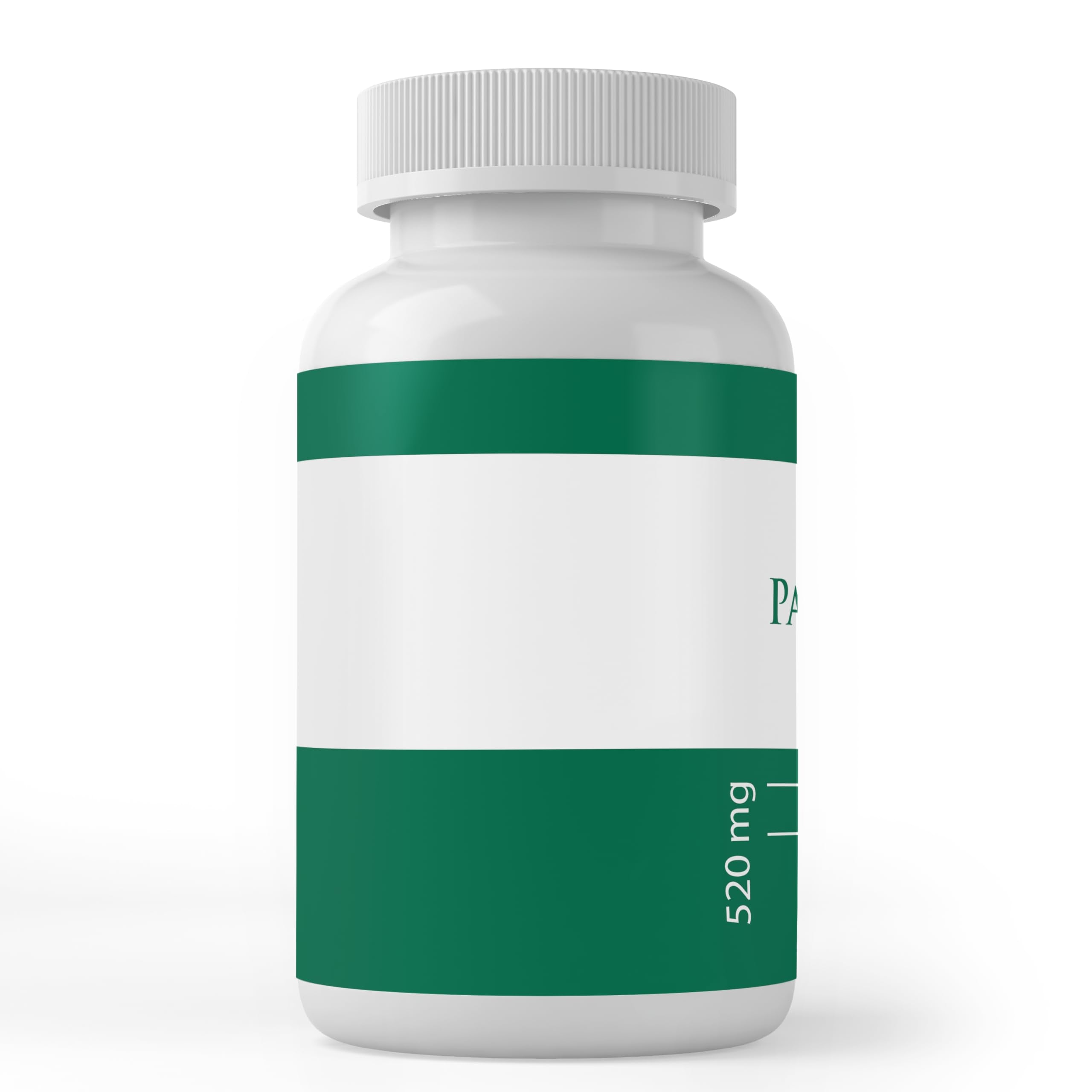 Back view of PURE ORIGINAL INGREDIENTS Pantothenic Acid Capsules packaging