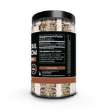 Back view of PURE ORIGINAL INGREDIENTS Turkey Tail Mushroom Capsules bottle