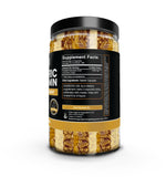 Back view of PURE ORIGINAL INGREDIENTS Turmeric Curcumin Capsules
