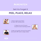Back view of Pure Patch Sleep Patches packaging with ingredient list