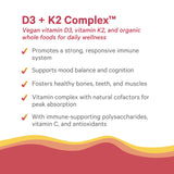 Back view of PURE SYNERGY Vitamin D3 + K2 Capsules bottle