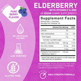 Back view of PUREFINITY Elderberry Gummies packaging
