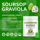 Back view of Pureverve Soursop Leaf Extract Gummies packaging