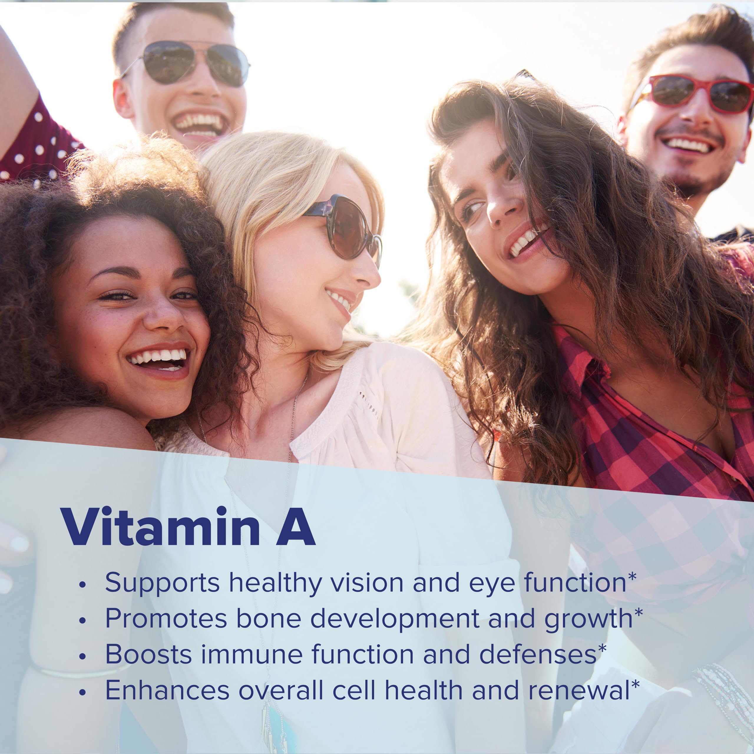Back view of quality Source Vitamin A Supplement packaging