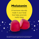 Back view of RESCUE Melatonin Sleep Gummies packaging