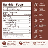 Back view of RYZE SUPERFOODS Mushroom Dark Roast Coffee packaging