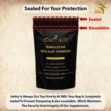 Back view of SMSHEALTHPRODUCTS.com Himalayan Shilajit Powder packaging