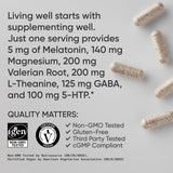 Back view of Sports Research Sleep Complex Capsules packaging
