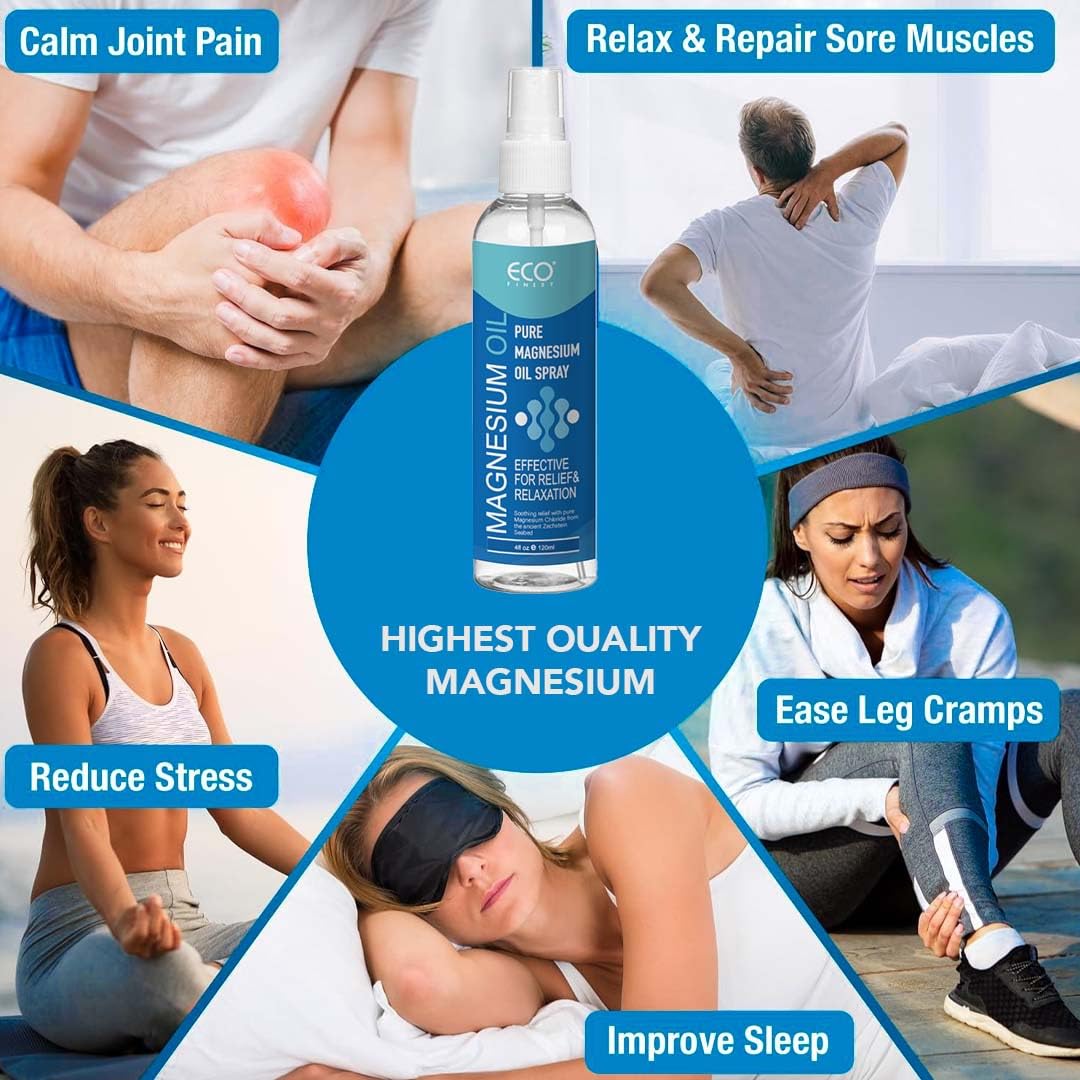 Back view of SUNOL Pure Magnesium Oil Spray bottle