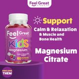 Back view of The Feel Great Vitamin Company Kids Magnesium Calm Gummies 60 Count