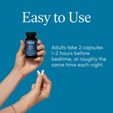 Back view of The 'Pause Life Sleep supplement bottle