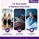 Back view of Verdigoris Melatonin Gummies packaging