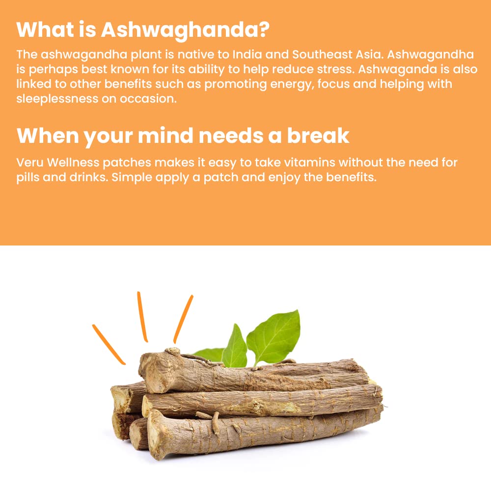 Back view of Veru Wellness Ashwagandha Patches packaging