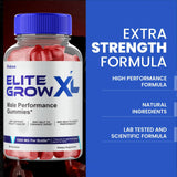 Back view of Vitaluxa Elite Grow XL Gummies packaging