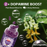 Back view of Well&Whole Dopa Mucuna Gummies bottle