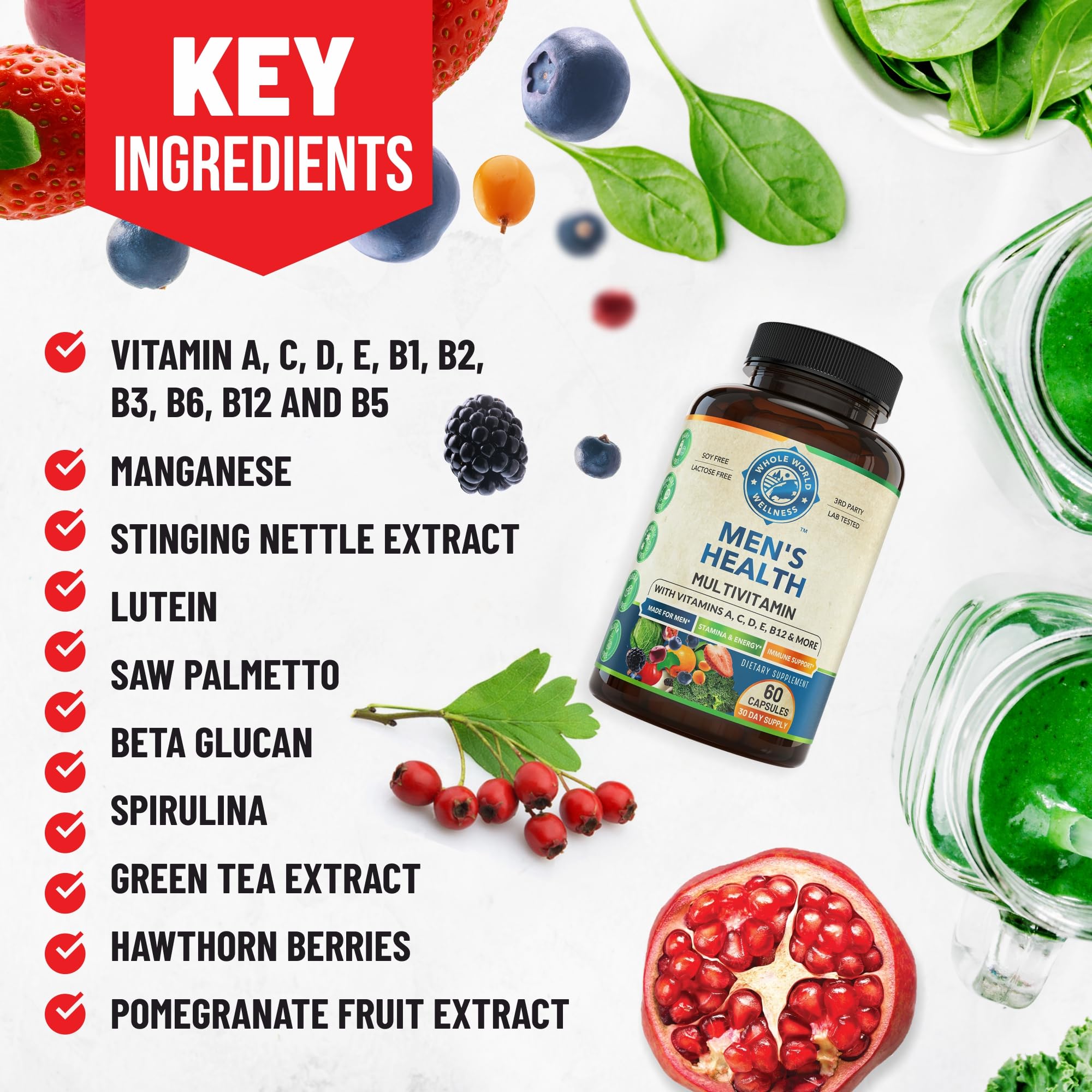 Back view of WHOLE WORLD WELLNESS Men's Multivitamin packaging