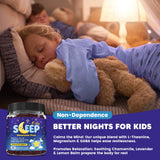 Back view of YANLUOBO Kids Sleep Gummies packaging