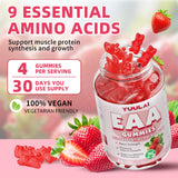 Back view of YUULAI Essential Amino Acids Gummies packaging
