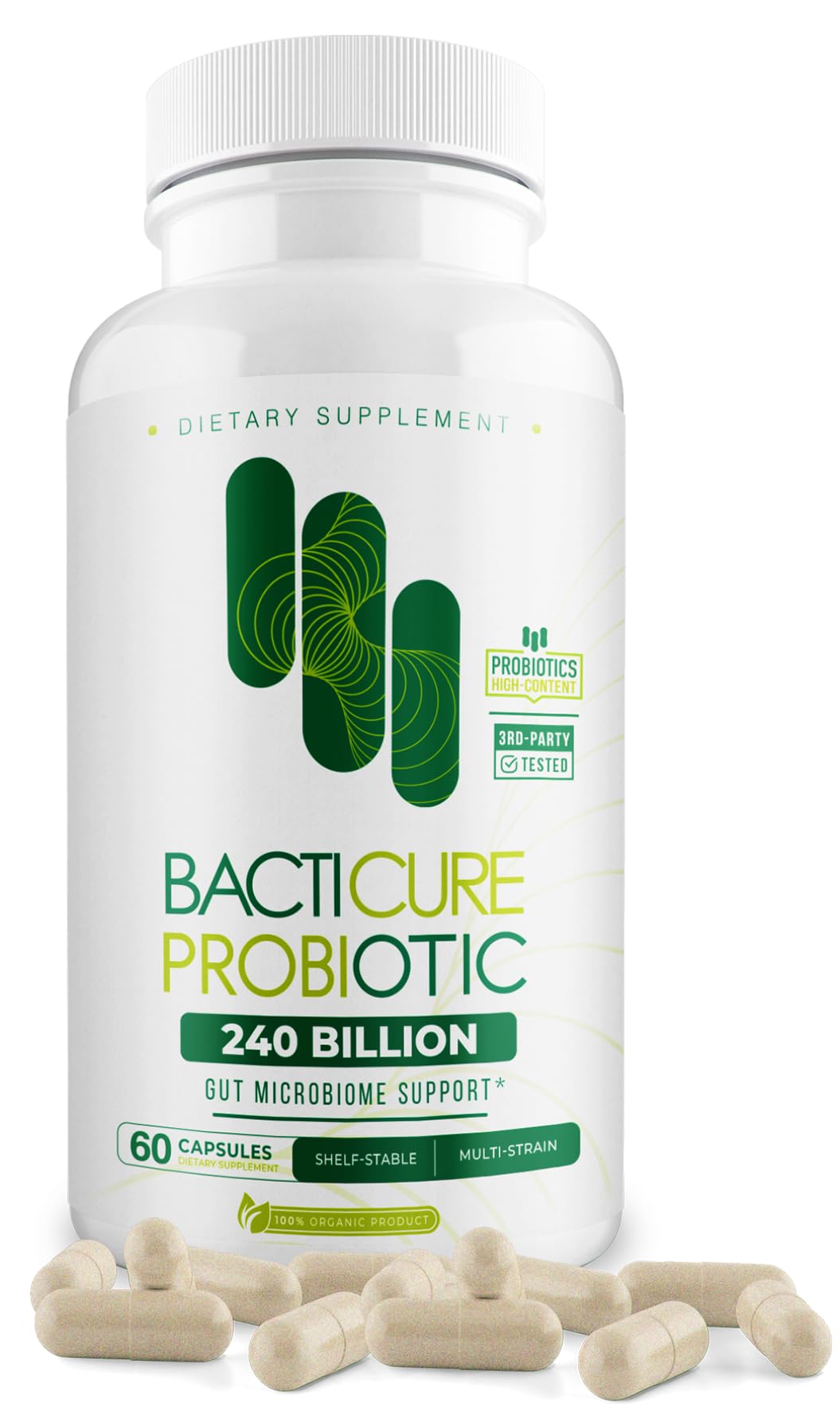 BACTICURE Multivitamins 118g capsule bottle front view