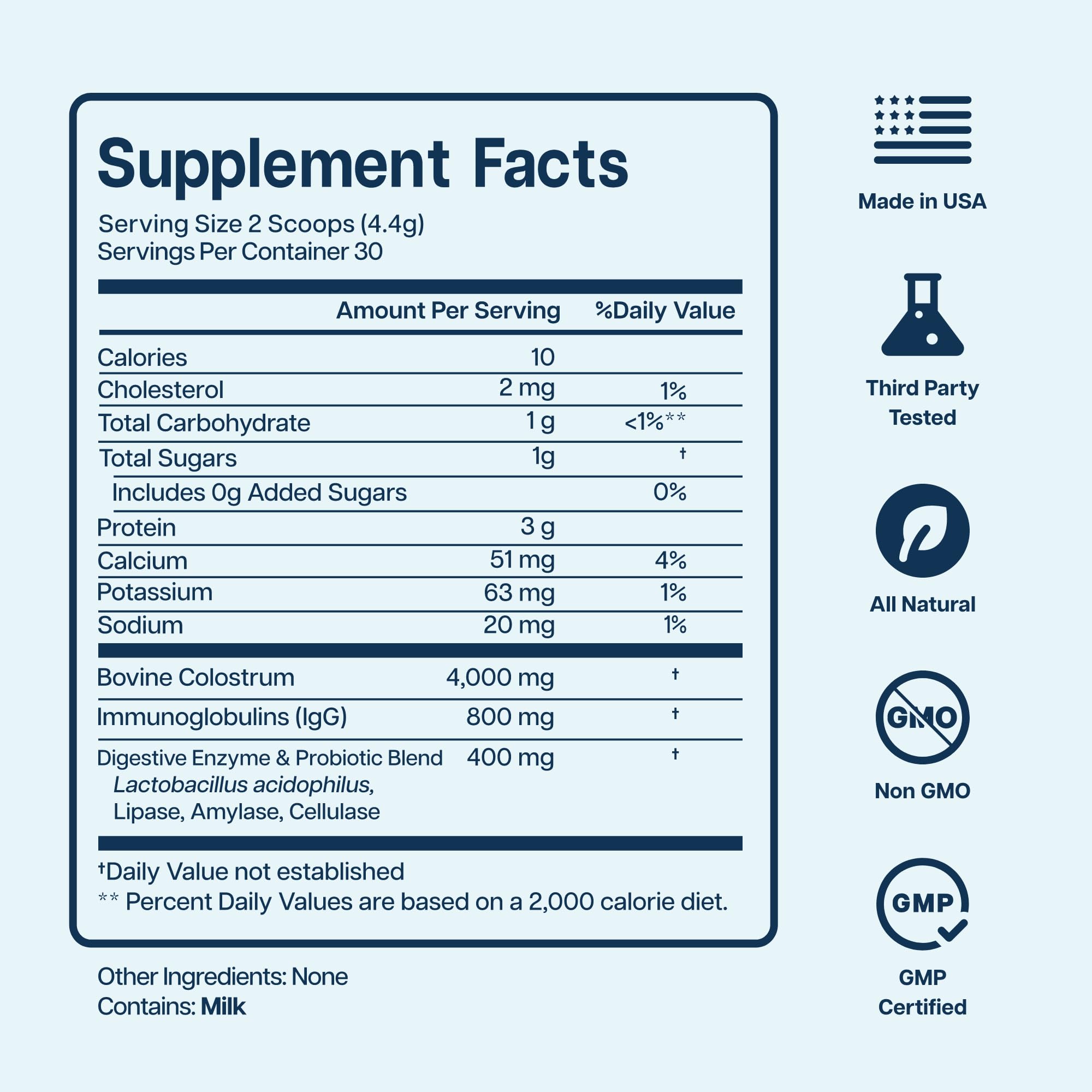 Baese Nutrition Colostrum Powder 4000mg powder texture