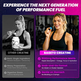 Bageto Creatine Gummies Mixed Berry with a water bottle