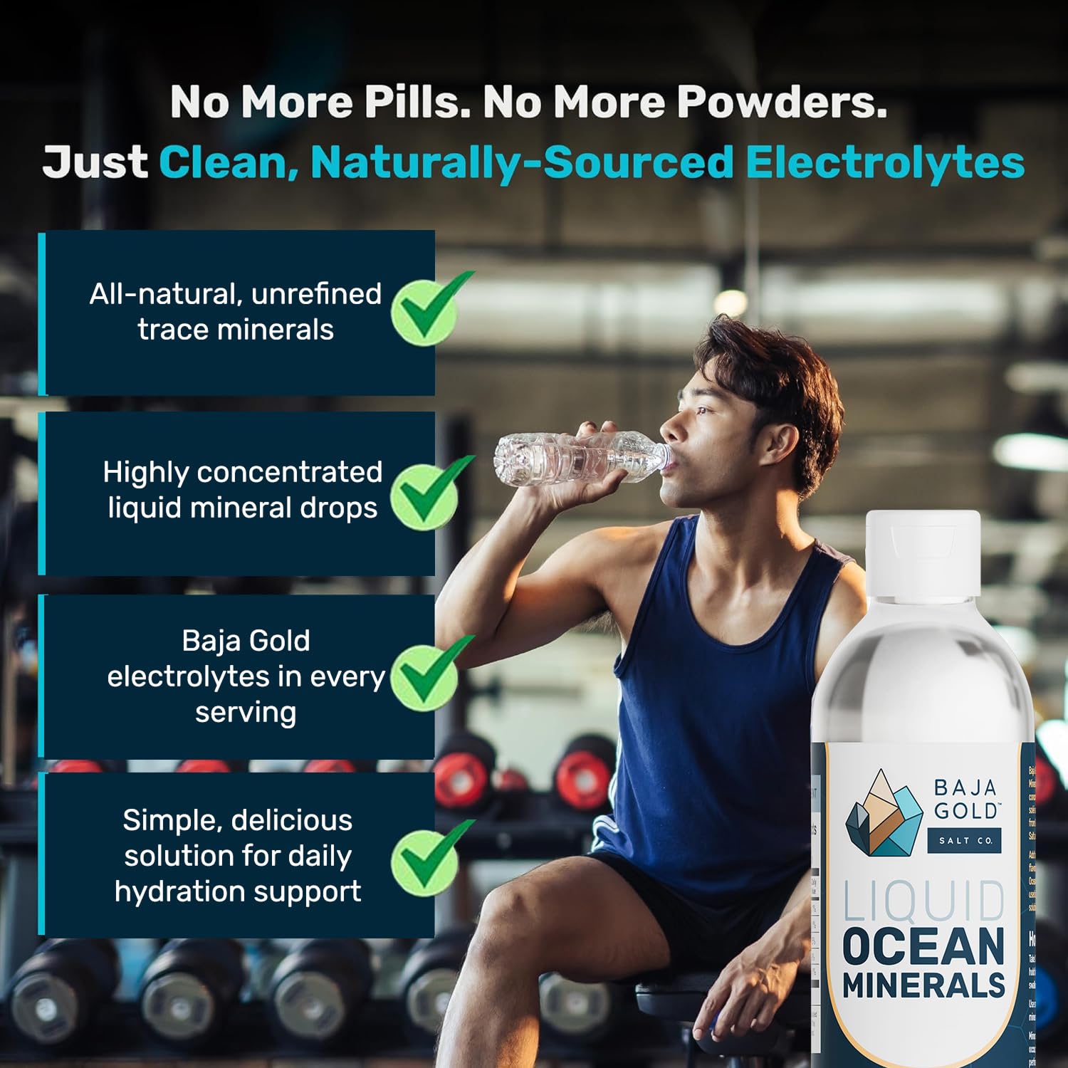 Baja Gold Liquid Ocean Minerals 505g with fresh ingredients