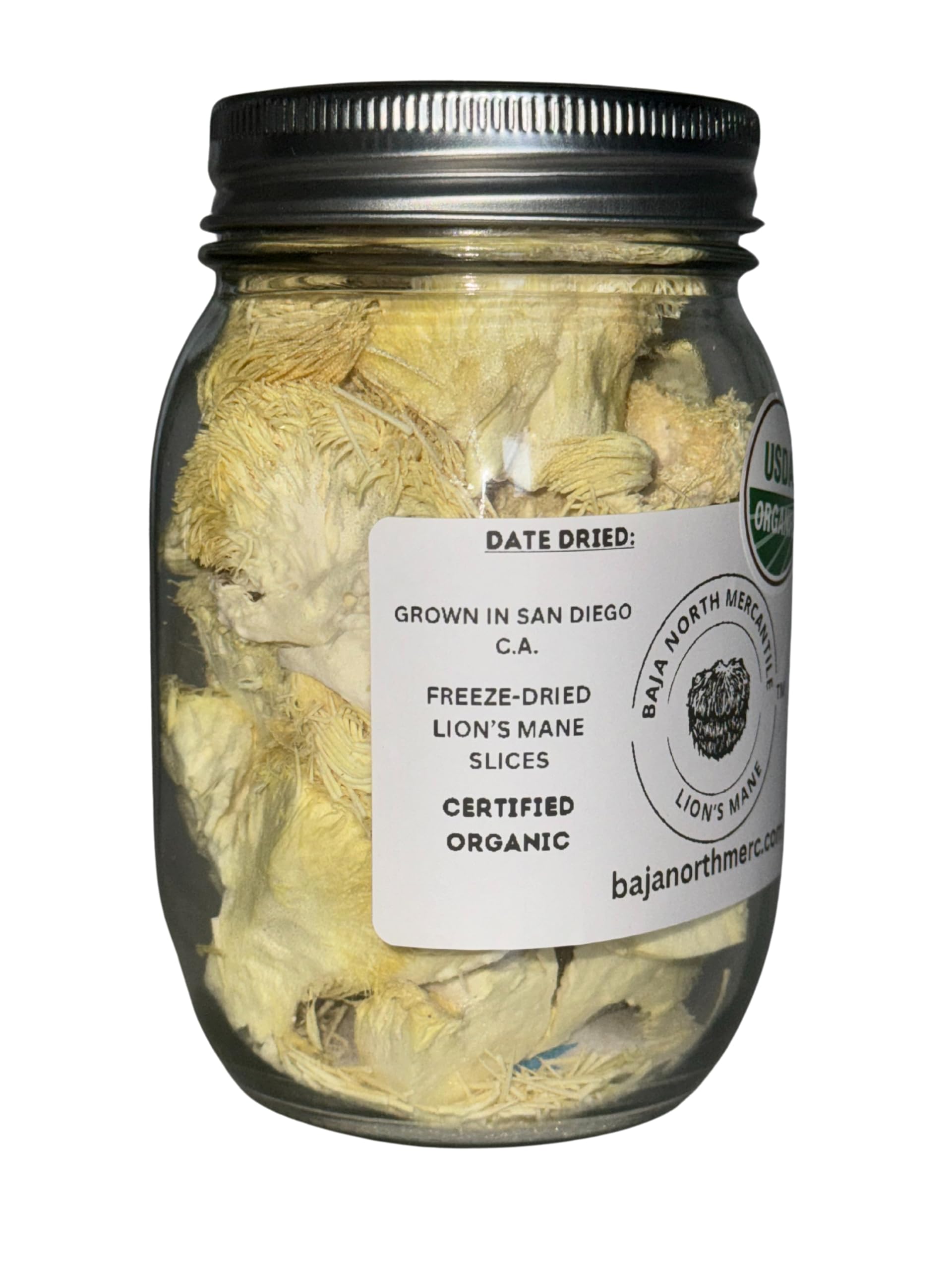 Baja North Mercantile Organic Mushroom Supplement 10g ingredients list