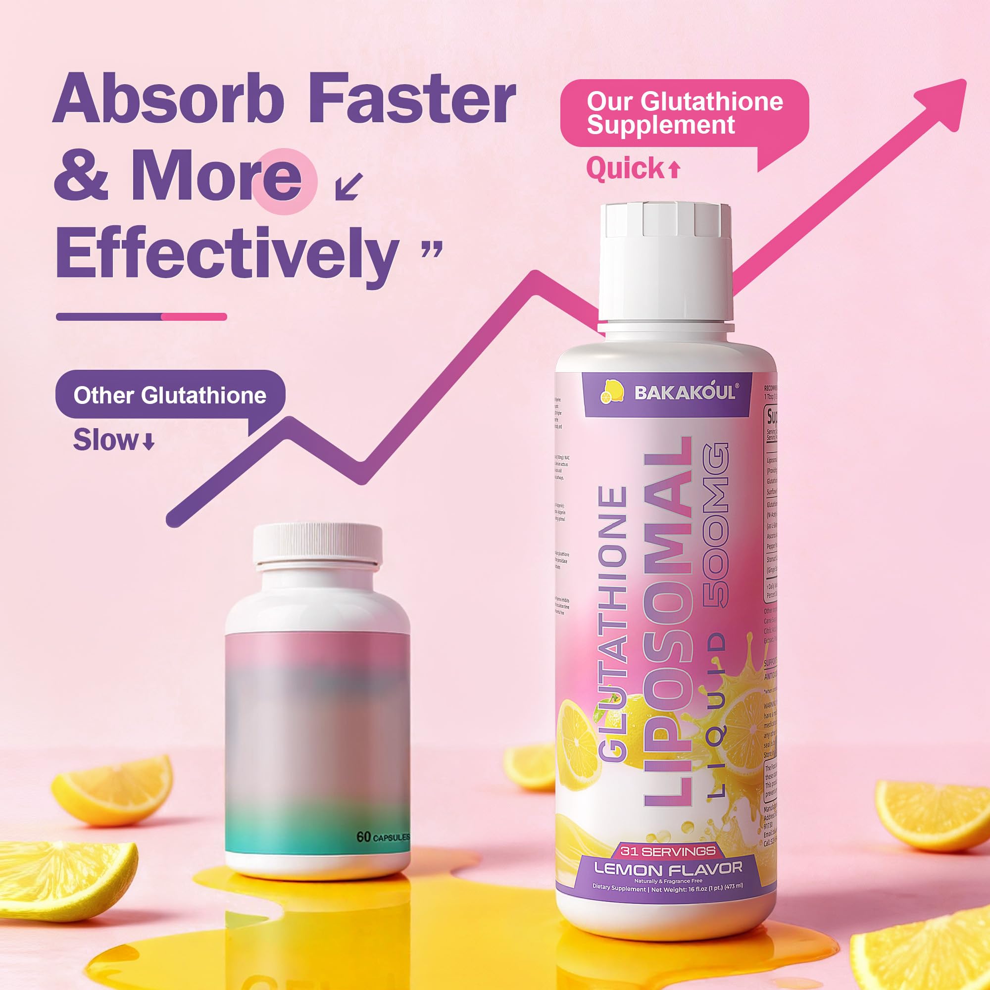 BAKAKOUL Liposomal Glutathione Liquid 500mg lifestyle scene