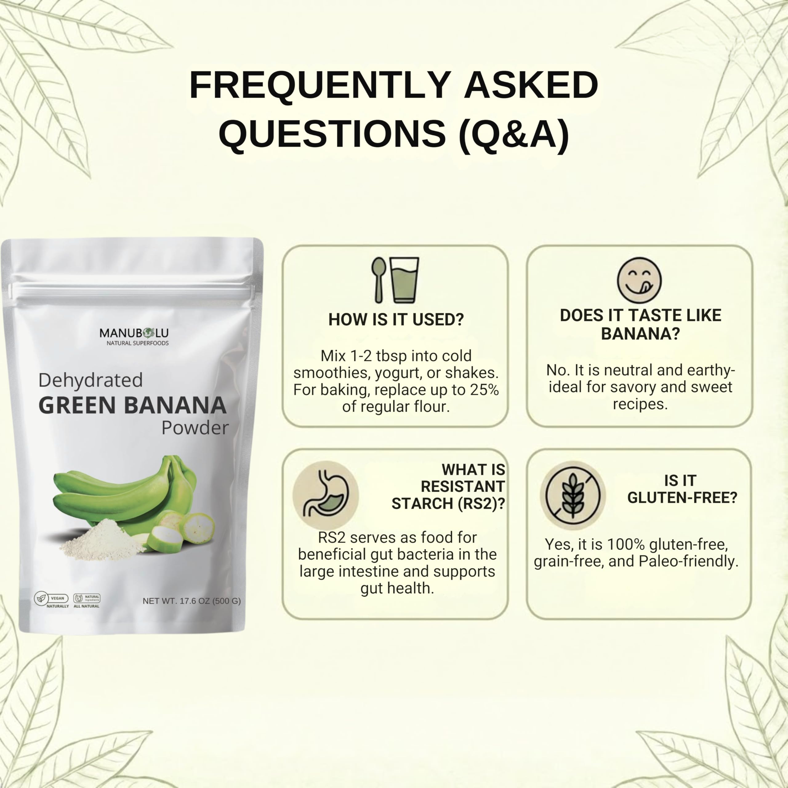 Baking with Manubolu Green Banana Powder in a bowl