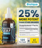 Balance Mullein Leaf Drops bottle with measuring dropper