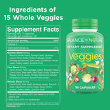 Balance of Nature Veggies Supplement capsules close-up