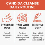 Balance ONE Candida Cleanse Supplement bottle on a wooden table