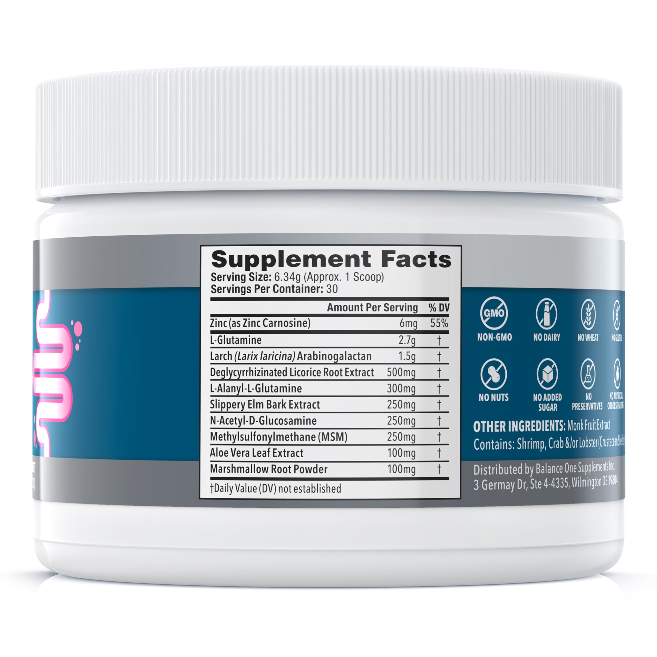 Balance ONE Gut Repair Supplement with measuring scoop