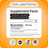 Balancebreens Bromelain 500mg supplement bottle with measuring spoon