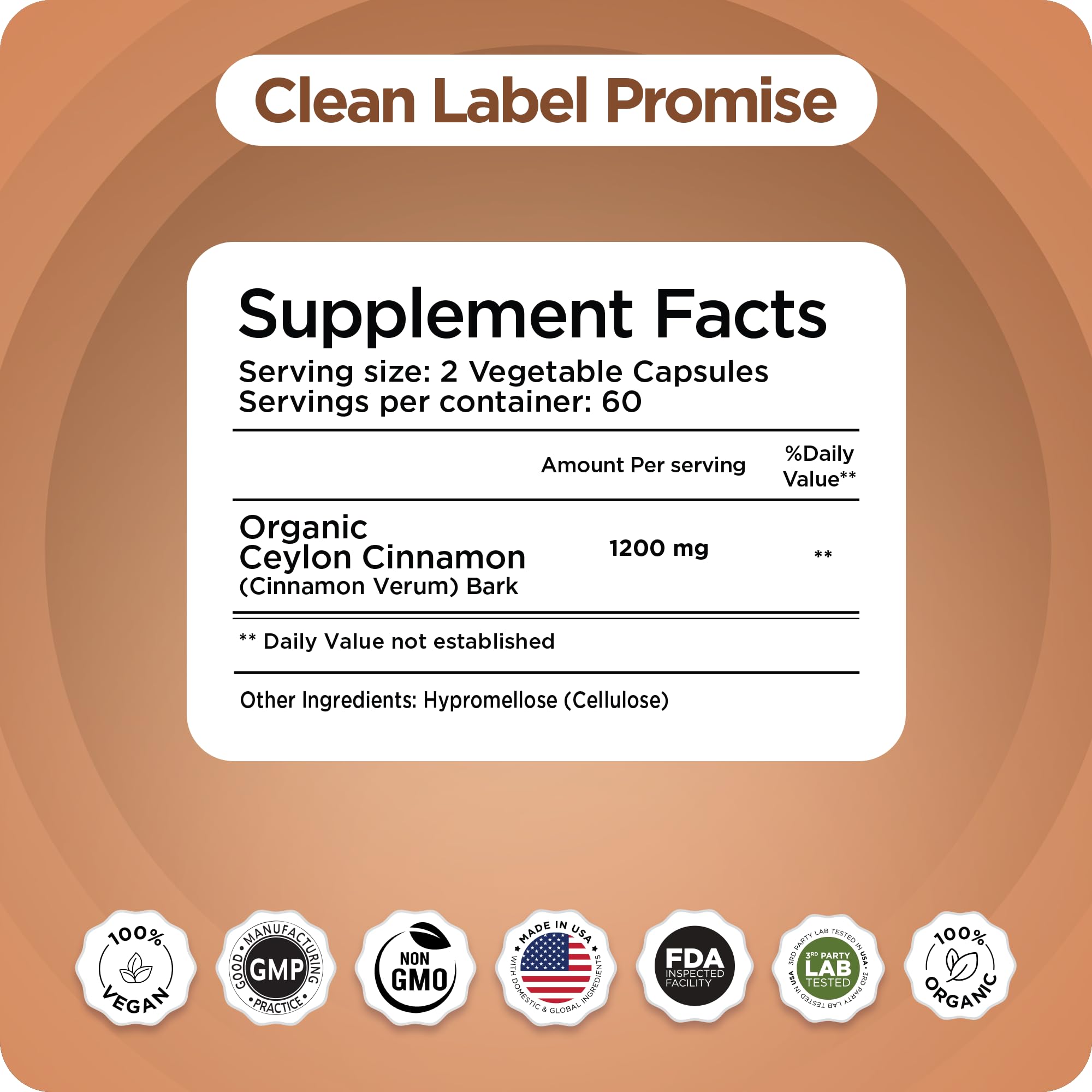Balancebreens Ceylon Cinnamon Capsules on wooden surface