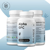 Balancebreens Choline Supplement 190g capsules in a clear container