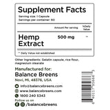 Balancebreens Hemp Extract Capsules opened bottle