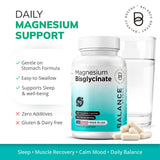 Balancebreens Magnesium Glycinate 200mg 120 capsules side view