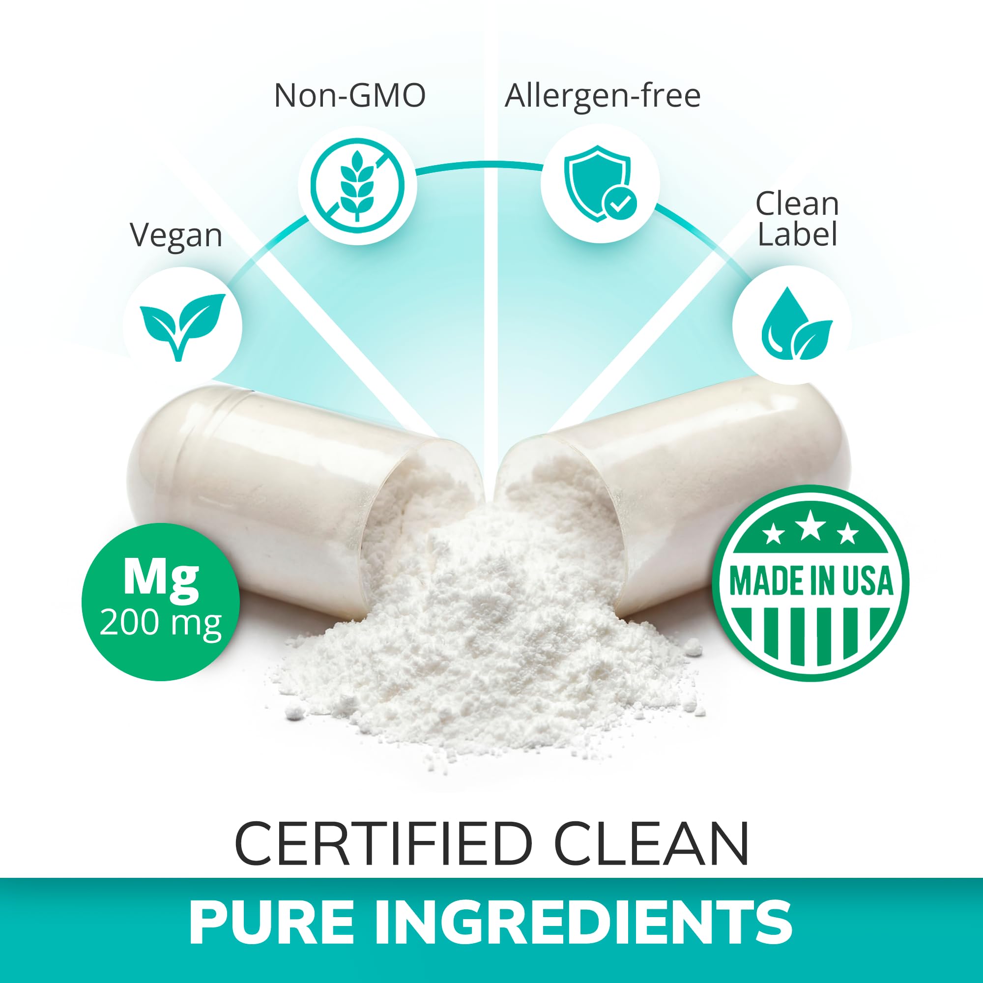 Balancebreens Magnesium Glycinate 200mg capsules with measuring spoon