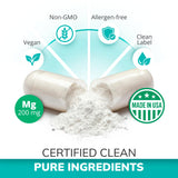 Balancebreens Magnesium Glycinate 200mg capsules with measuring spoon