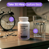 Balancebreens Melatonin 20mg Sleep Tablets back label