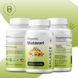 Balancebreens Shatavari Capsules with a measuring spoon
