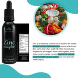 Balanced Health Zinc Complex Liquid Drops 2oz displayed with other supplements