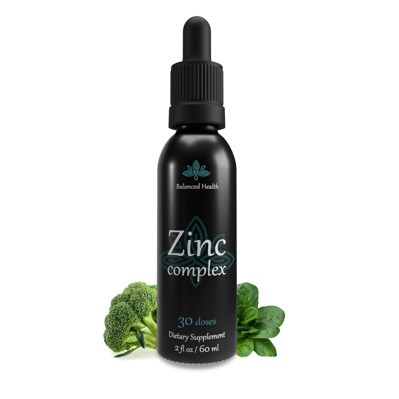 Balanced Health Zinc Complex Liquid Drops 2oz front view