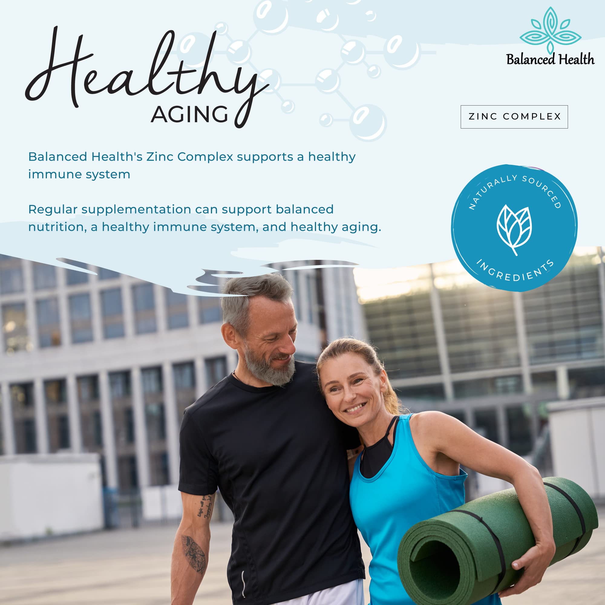 Balanced Health Zinc Complex Liquid Drops 2oz with peppermint flavour