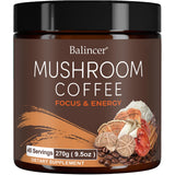 Balincer Mushroom Coffee 331g front view with ziplock packaging