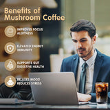 Balincer Mushroom Coffee served in a cup with steam